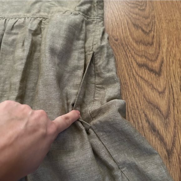 Madewell Linen Blend Alexandra Button Front Mini Unlined Dress Short Sleeve - Picture 6 of 11